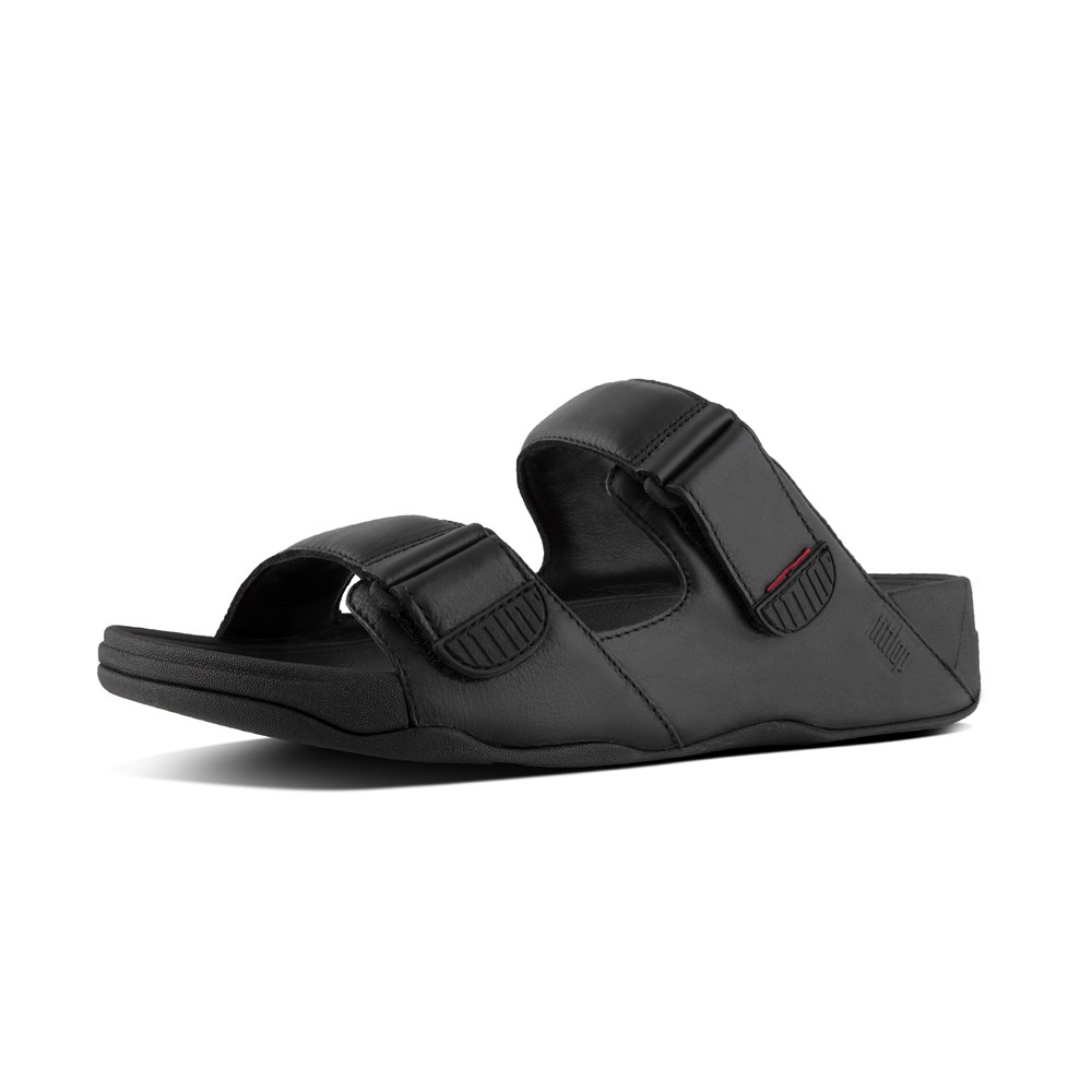 Fitflop Philippines Fitflop Mens Slides Black Fitflop Gogh Moc